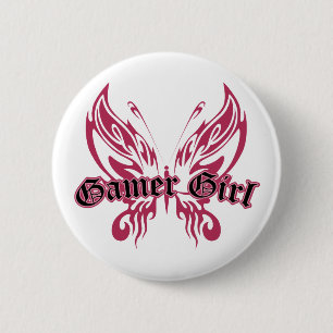 Gamer Butterfly 6 Cm Round Badge