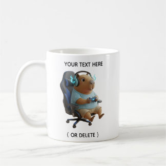 Gamer Capybara Playing Video Games Coffee Mug