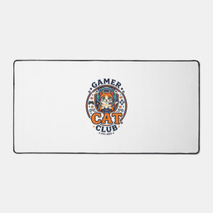 Gamer Cat Cat Mum Gift Idea - Gamer Cat Club_1 Desk Mat