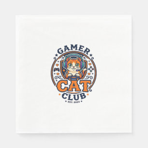 Gamer Cat Cat Mum Gift Idea - Gamer Cat Club_1 Napkin