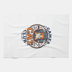 Gamer Cat Cat Mum Gift Idea - Gamer Cat Club_1 Tea Towel
