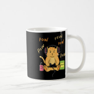 Gamer Cat Cute Kitty Headphones Controller Treats Coffee Mug