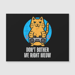 Gamer Cat Dont Bother Me Meow Funny Gaming Men Boy