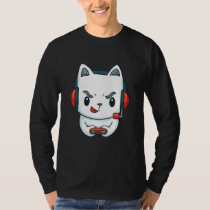Gamer Cat Gaming Kitten Headphones T-Shirt