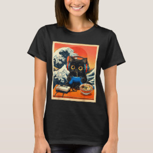Gamer cat ramen japanese funny graphic kawaii cat T-Shirt