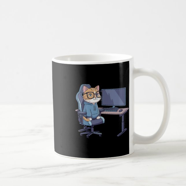 Gamer Cat Squad Funny Meme  Coffee Mug (Right)