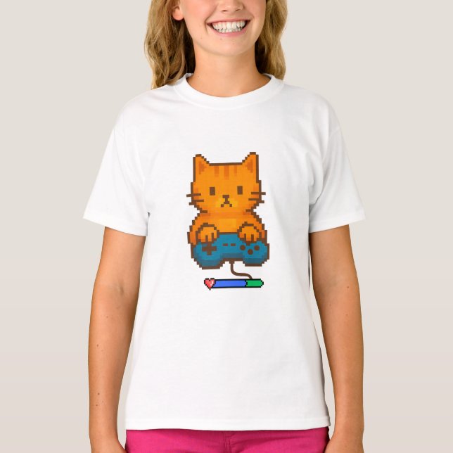 Gamer cat T-shirt (Front)