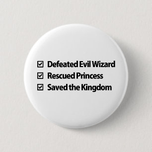 Gamer Checklist 6 Cm Round Badge