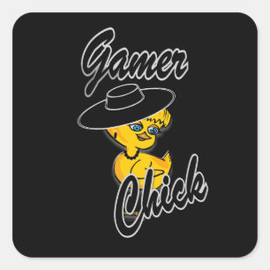 Gamer Chick #4 Square Sticker