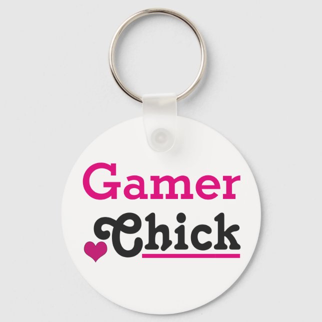 Gamer Chick Key Ring (Front)