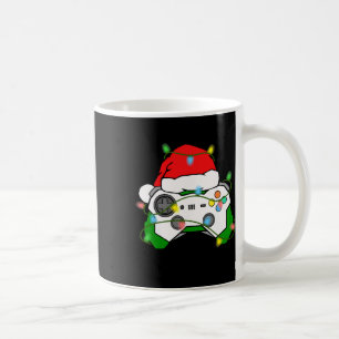 Gamer Christmas Gaming Santa Hat Video Game Contro Coffee Mug