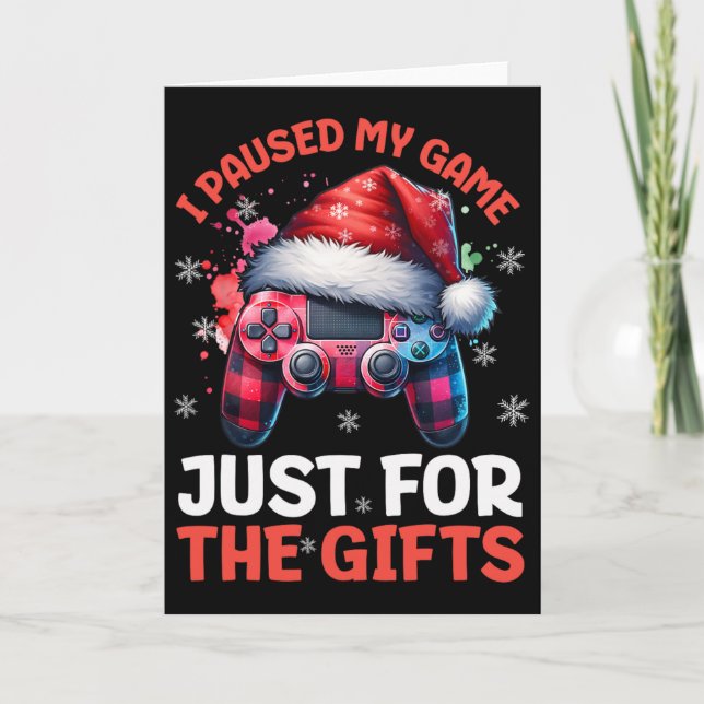 Gamer Christmas Gaming Xmas Video Games Boys Chris Card (Front)