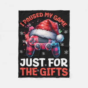Gamer Christmas Gaming Xmas Video Games Boys Chris Fleece Blanket