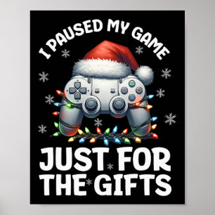 Gamer Christmas Gaming Xmas Video Games Boys Chris Poster