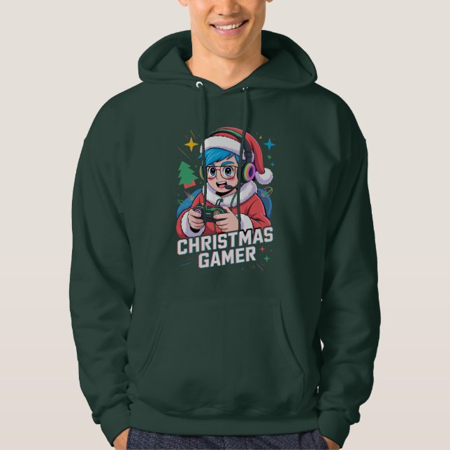 Gamer Christmas Gifts Cool Kids Holiday Gamer  Hoodie (Front)