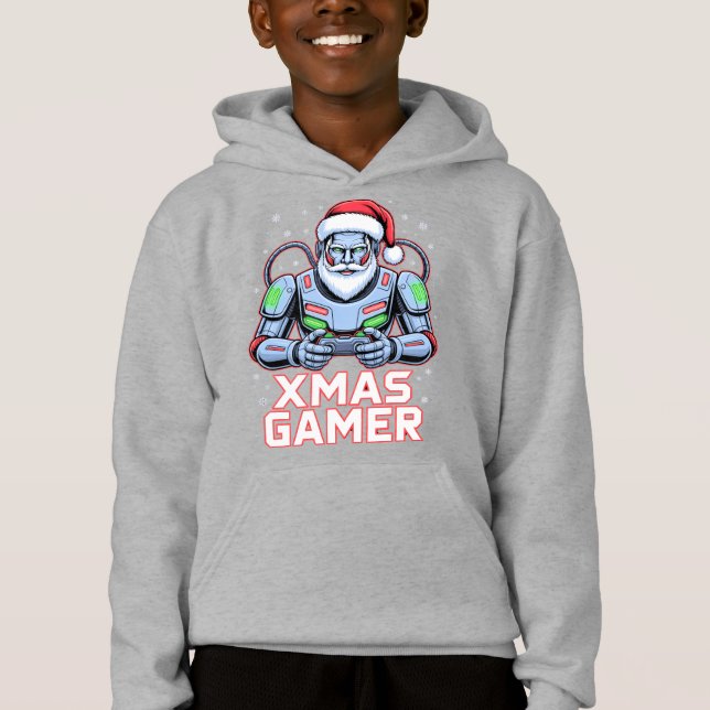 Gamer Christmas Gifts Cyber Santa Robot Xmas Gamer (Front)