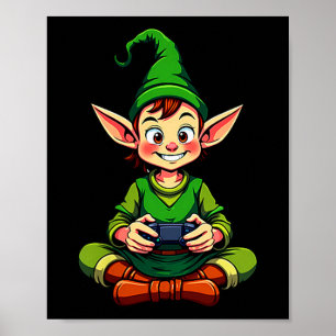 Gamer Christmas Pajamas Kids Boys Youth Christmas  Poster