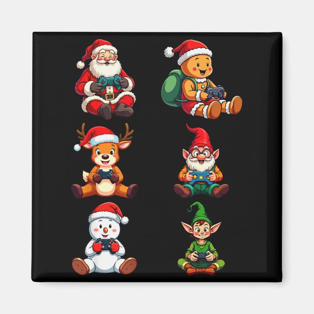 Gamer Christmas Pajamas Kids Boys Youth Teen Chris Magnet (Front)