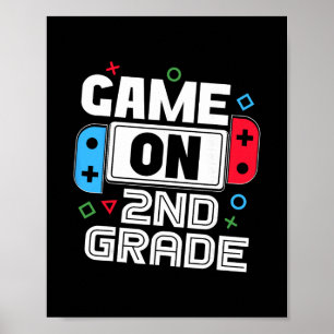 Gamer Ck To School Funny Game 2nd Grade Kids Boys  Poster