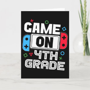 Gamer Ck To School Funny Game 4th Grade Kids Boys Card