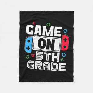 Gamer Ck To School Funny Game 5th Grade Kids Boys Fleece Blanket