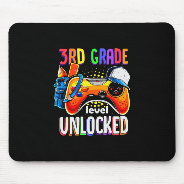 Gamer Ck To School Gamepad 3rd Third Grade Level U Mouse Pad (Front)