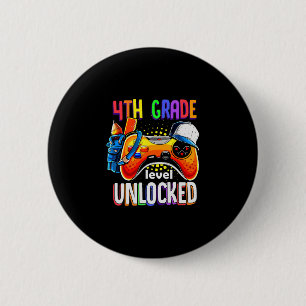 Gamer Ck To School Gamepad 4th Fourth Grade Level 6 Cm Round Badge