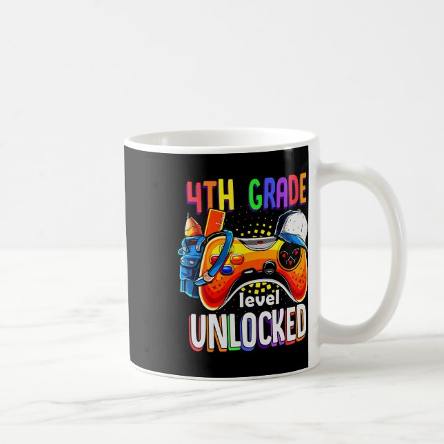 Gamer Ck To School Gamepad 4th Fourth Grade Level  Coffee Mug (Right)