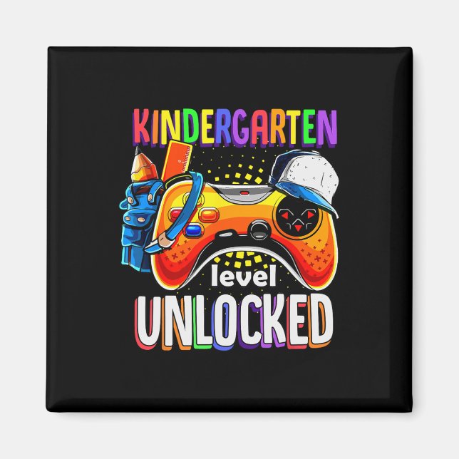 Gamer Ck To School Gamepad Kindergarten Level Unlo Magnet (Front)