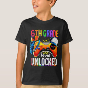 Gamer Ck To School Gamepad Sixth 6th Grade Level U T-Shirt