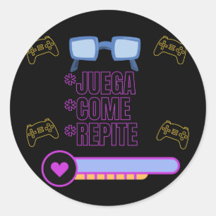 gamer  classic round sticker