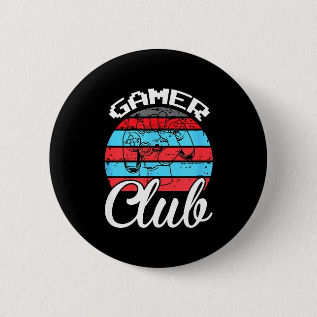 Gamer Club Funny Gaming Quotes Gift For Players  6 Cm Round Badge (Front)