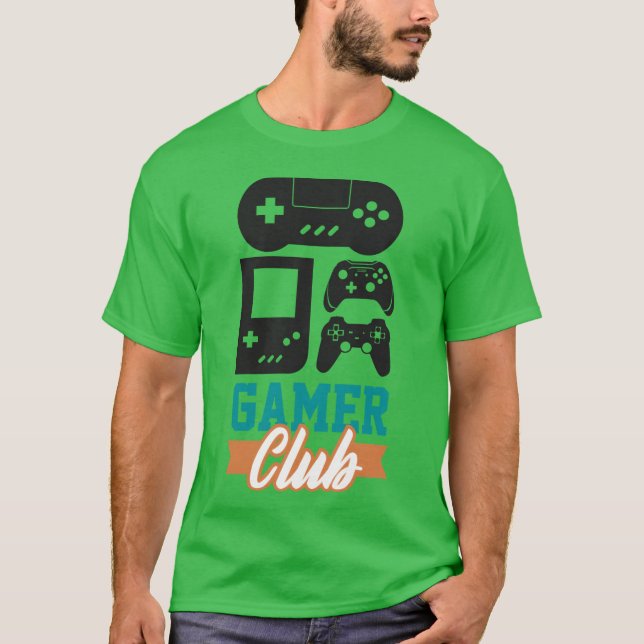 Gamer Club Video Game Player Gamers Gaming Gifts r T-Shirt (Front)
