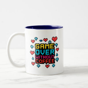 Gamer Coffee Mug – Retro Pixel Art Caffeine Gift
