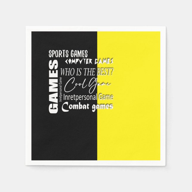 Gamer computer game napkin (Front)