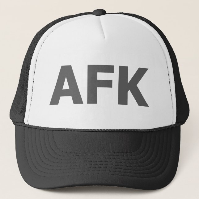 Gamer Computer Humour Away From Keyboard AFK Geek  Trucker Hat (Front)