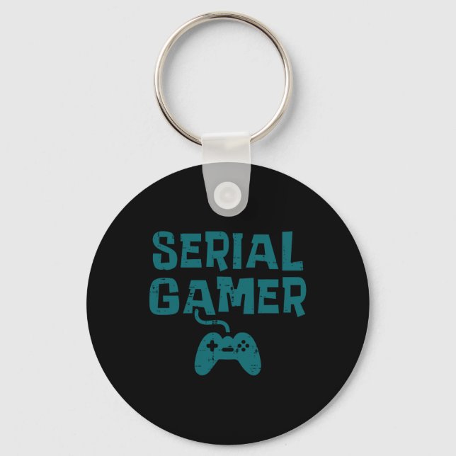 Gamer Controller Fun Gaming Video Game Lover Boys  Key Ring (Front)