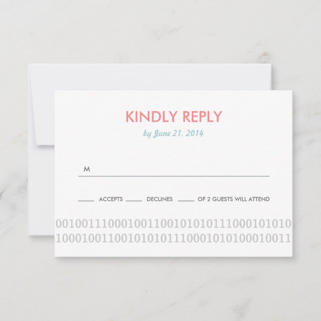 Gamer Controller Love Wedding RSVP Card (Front)