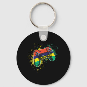 Gamer Controller With Mauritius Flag Key Ring