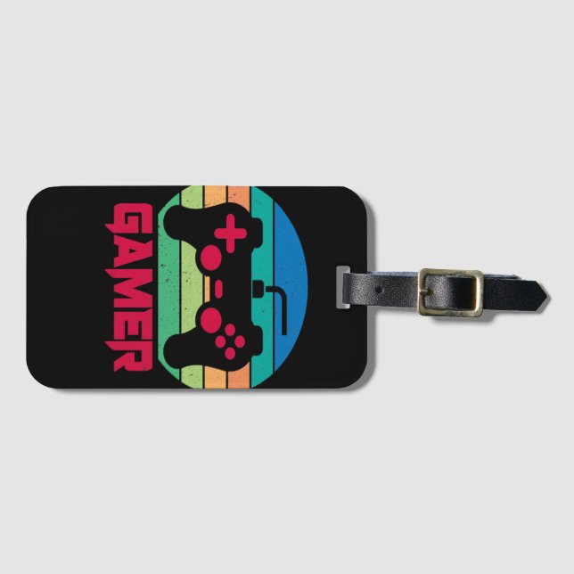 Gamer Cool Video Game Controller Luggage Tag (Front Horizontal)
