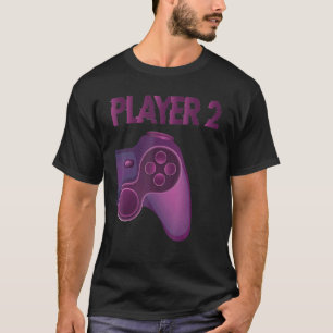 Gamer Couple Player 1 Player 2 Controller Gamer T T-Shirt