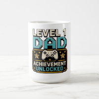 Gamer Dad Achievement Unlocked Level 1 Dad