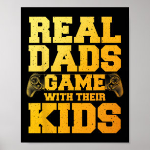 Gamer Dad Art For Gaming Dad Daddy Men Game Lover Poster