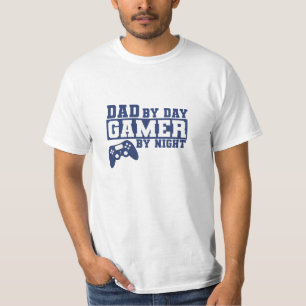 Gamer Dad. dad by day gamer by night T-Shirt