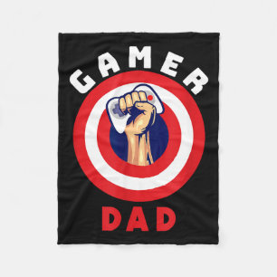 Gamer Dad Funny Gaming Quotes Cool Fathers Gift  Fleece Blanket