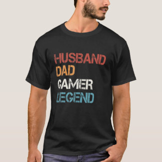 Gamer Dad Funny Husband Dad Video Game Legend Fath T-Shirt