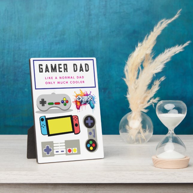 Gamer Dad Plaque – Like a Normal Dad, Only Cooler (Side)