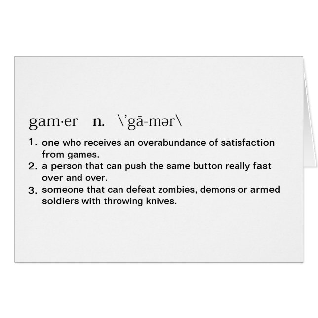 Gamer Definition (Front Horizontal)