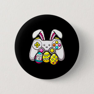 Gamer Easter Bunny Controller Cute Easter Eggs Kid 6 Cm Round Badge