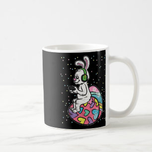 Gamer Easter Bunny Rabbit Video Game Player With C Coffee Mug
